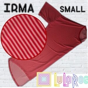 Clearance: NWT LuLaRoe Red Striped Irma